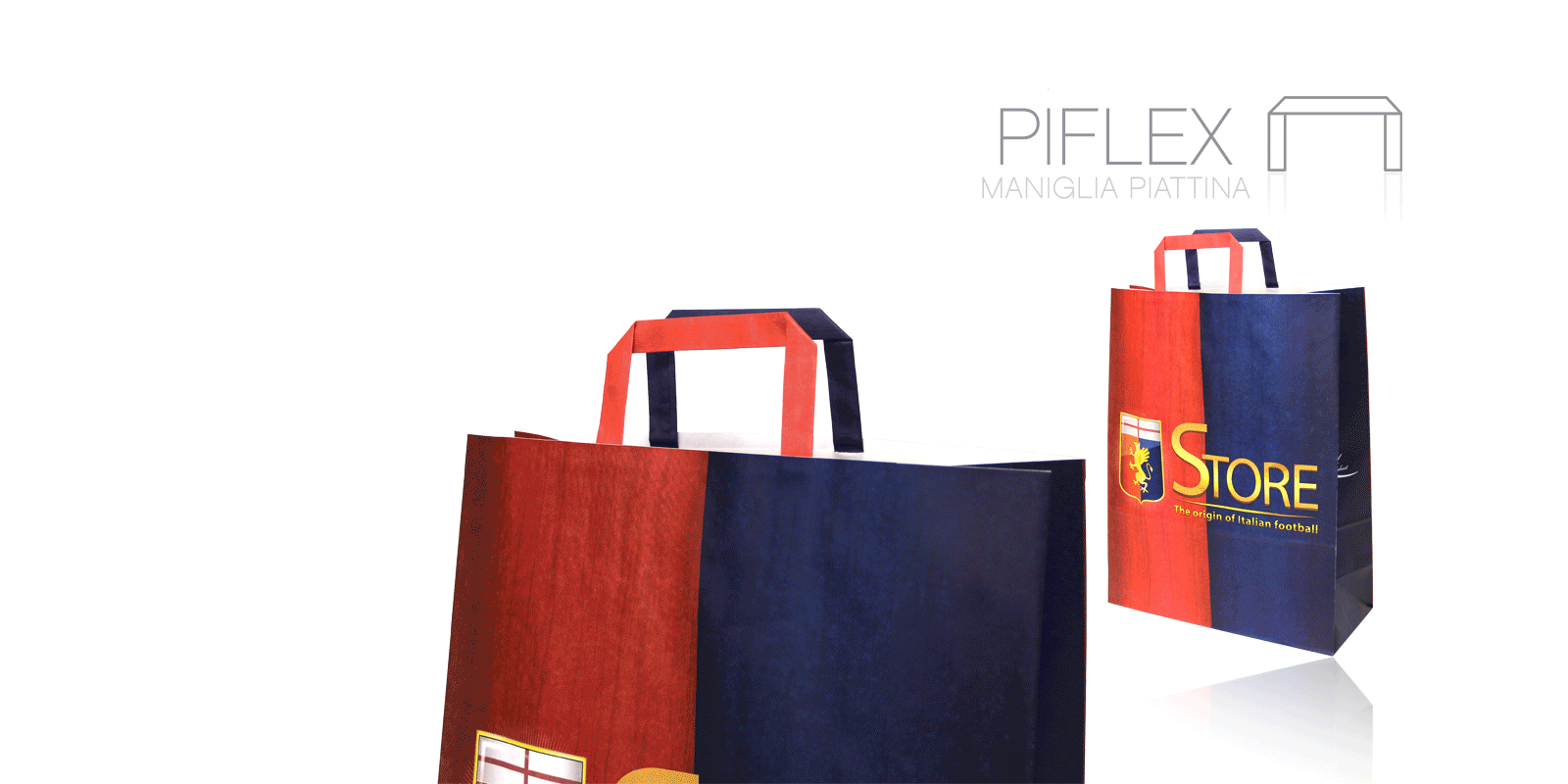 Flat Handles Papier Carrier Bags called Piflex